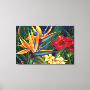 Canvas de 2 painéis do paraíso tropical havaiano