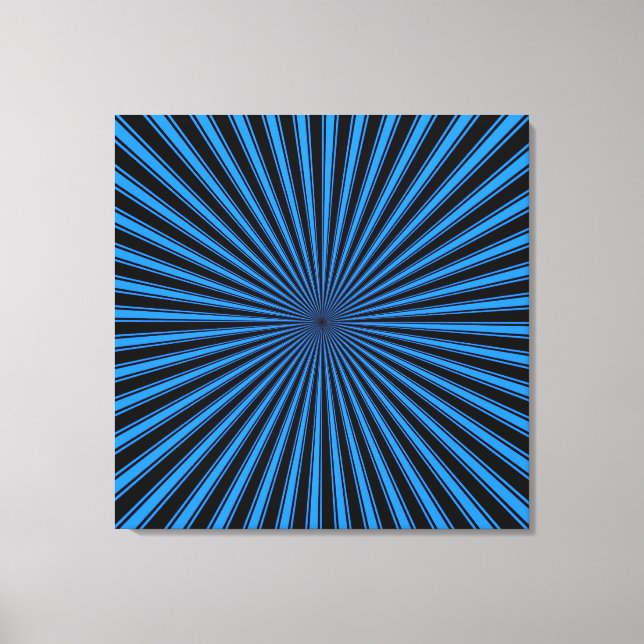 Canvas de Abstrato azul e preto (Frente)