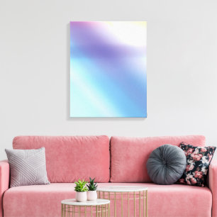 Canvas de Abstrato de arte azul-roxa rosa e amarel