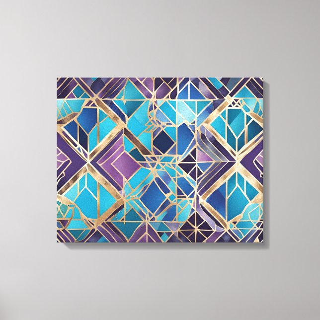 canvas de abstrato de diamantes de cristal (Frente)