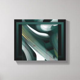 canvas de Abstrato de Tendência de 10 x 8" Preto V