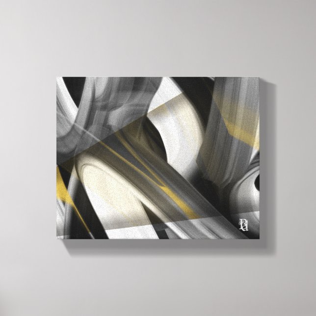 canvas de Abstrato de Tendência de 10x8" preto bra (Frente)