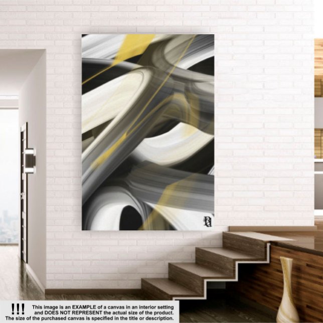 canvas de Abstrato de Tendência de 38x50" preto br (Criador carregado)