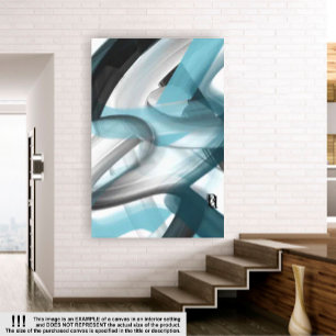 canvas de Abstrato de Tendência de 40 x 60 pol Azu