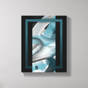 canvas de Abstrato de Tendência de 8x10" Azul bran