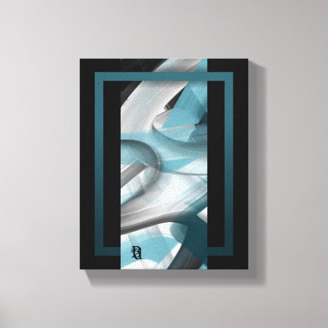 canvas de Abstrato de Tendência de 8x10" Azul bran (Frente)