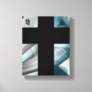 canvas de Abstrato de Tendência de 8x10" Azul bran