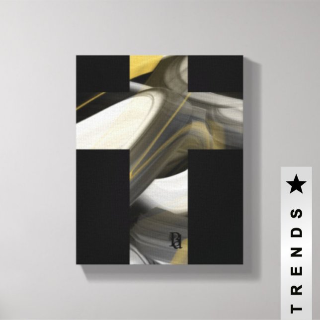 canvas de Abstrato de Tendência de 8x10" preto bra (Criador carregado)