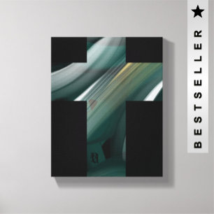 canvas de Abstrato de Tendência de 8x10" Preto Ver