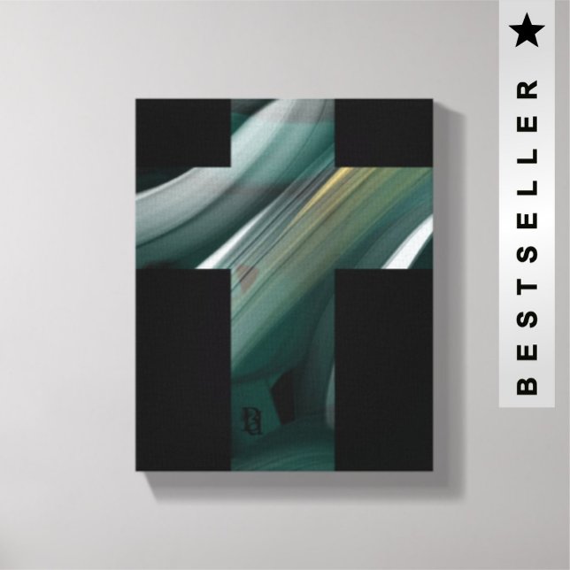canvas de Abstrato de Tendência de 8x10" Preto Ver (Criador carregado)