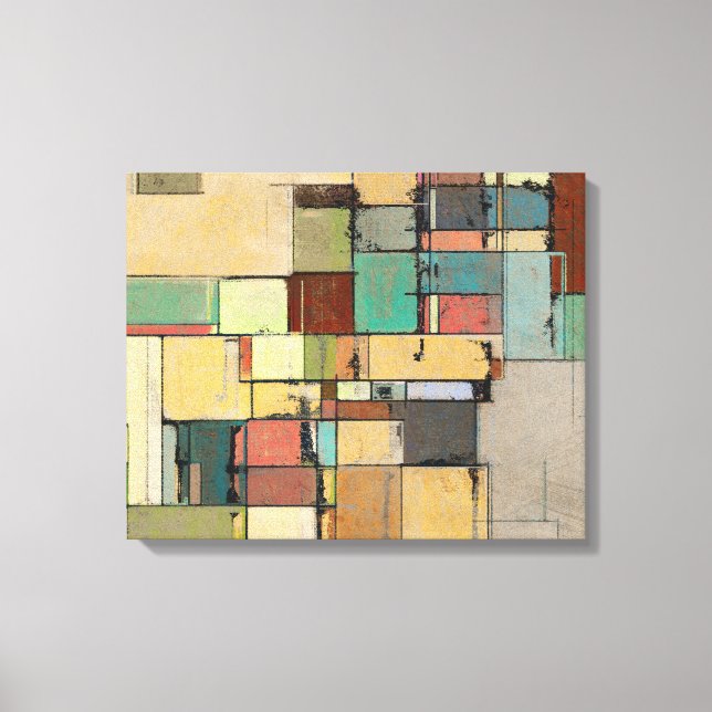 Canvas de Abstrato de trava colorida (Frente)