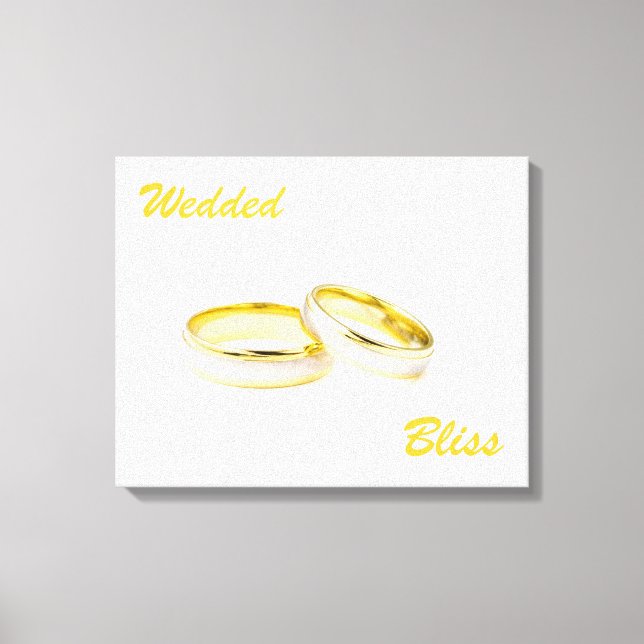 Canvas de Anéis de Felicidade Casados Personalizad (Frente)