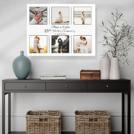 Canvas de aniversário de casamento do 25 de fotos 
