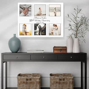 Canvas de aniversário de casamento do 25 de fotos