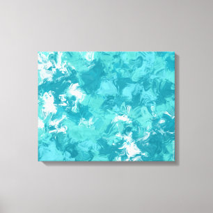 Canvas de arte abstracta do redemoinho de turquesa