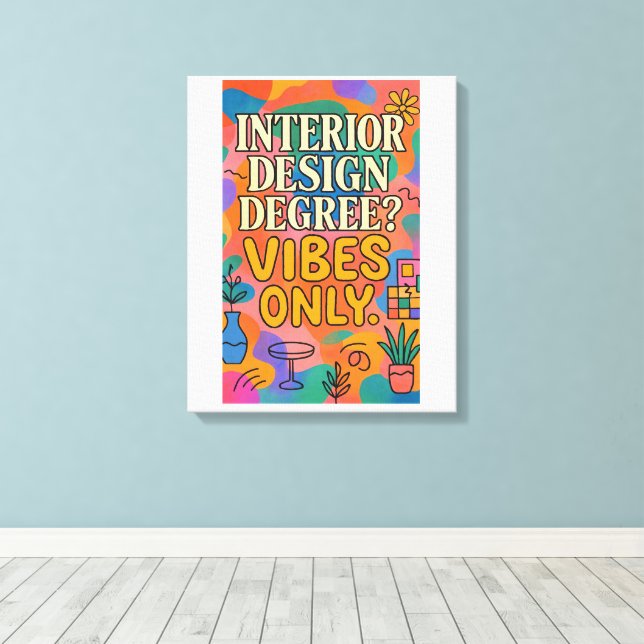 Canvas de Arte Colorida Trendy para Espaços Criati (Insitu(piso de madeira))