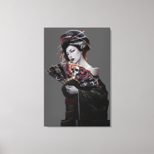 Canvas de Arte da Mulher Geisha Japonesa