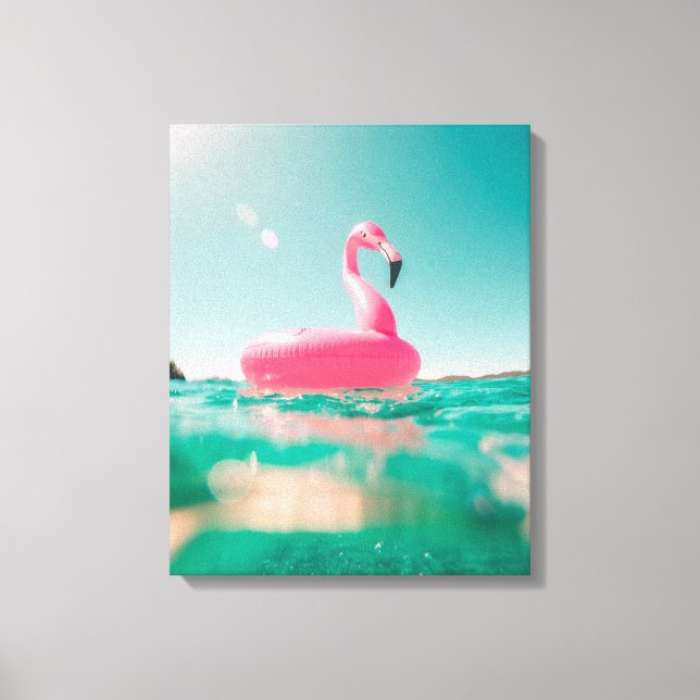 Canvas de Arte da Parede das Crianças Flamingo Ros (Frente)