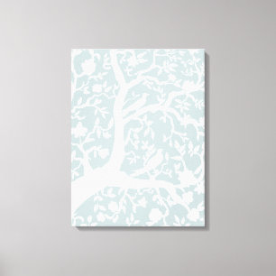 Canvas de Arte de Chinoiserie Azul Claro Grande