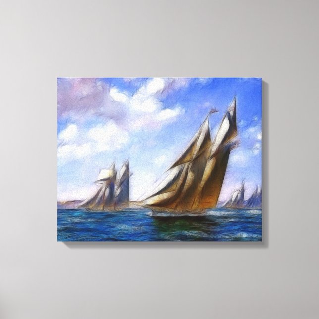 Canvas de Arte de Navios de Navegação Alta (Frente)