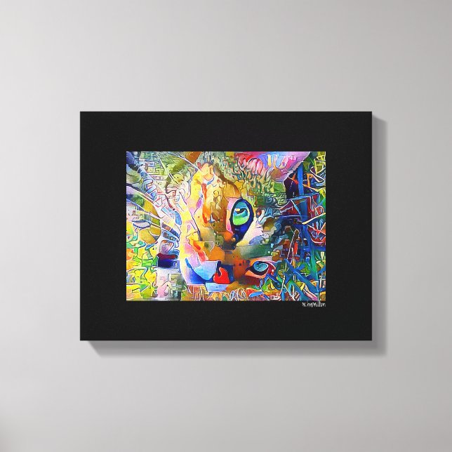 Canvas de arte digital de gatos (Frente)