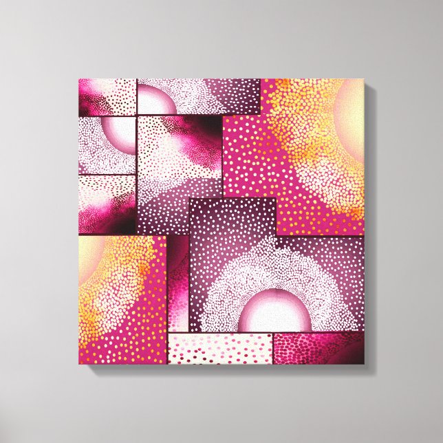 Canvas de Arte Estipada Abstrato Digital (Frente)