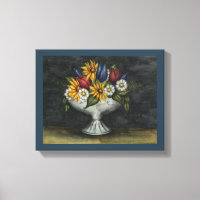 Canvas de Arte Floral de Folha Primitiva
