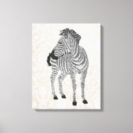 Canvas de Arte Negra e Branca de Zenya