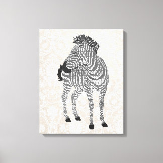 Canvas de Arte Negra e Branca de Zenya