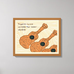 Canvas de Arte Ukulele Haiku