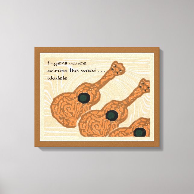 Canvas de Arte Ukulele Haiku (Frente)