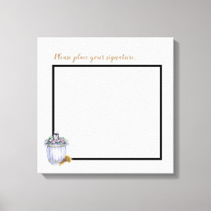 canvas de Assinatura de 20"x20" Casamento no País