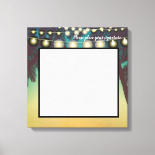 canvas de assinatura de 20"x20" Praia Palmeiras de