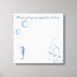 canvas de assinatura de 20"x20" Sea Sea Ocean Beac