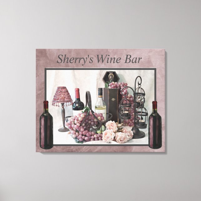 Canvas de Bar de vinho "Sherry" de 30" x 24" (Frente)