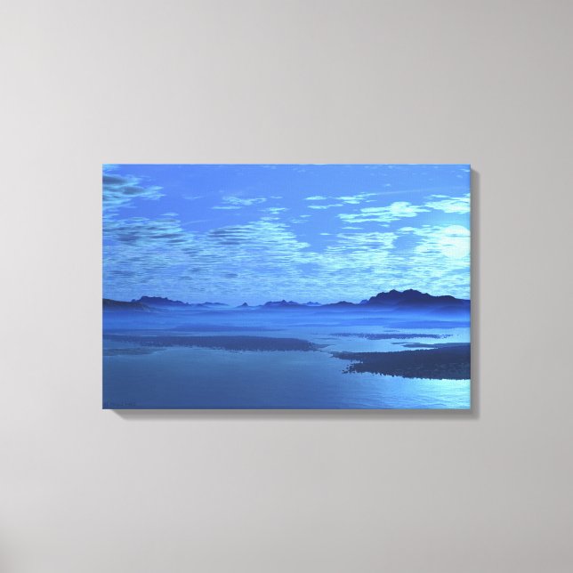 Canvas de Belas Artes Blue Lake (Frente)