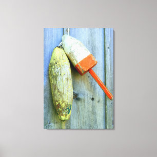 canvas de boias de lagosta de madeira