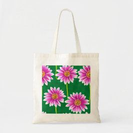 Canvas de Bolsa com flores brancas e cor-de-rosa
