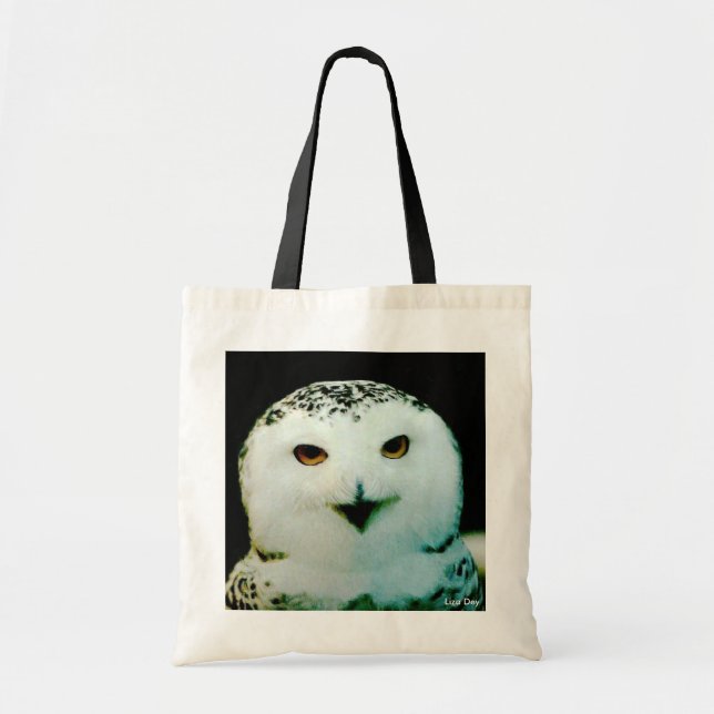 Canvas de Bolsa de Orçamento de Snowy Owl (Frente)