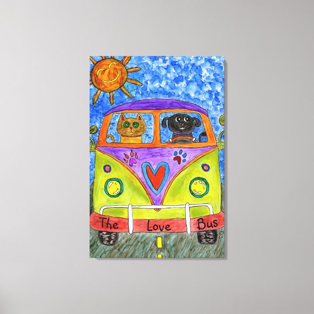 Canvas de cães e gatos 24"x 36" (Frente)