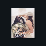 Canvas de Casamento de Script de Amor<br><div class="desc">Mostre sua foto favorita de casamento com um belo roteiro ou dê isso como presente de casamento!</div>