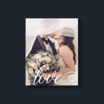 Canvas de Casamento de Script de Amor<br><div class="desc">Mostre sua foto favorita de casamento com um belo roteiro ou dê isso como presente de casamento!</div>