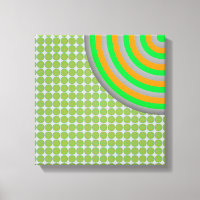 Canvas de Círculos Concentrados Coloridos
