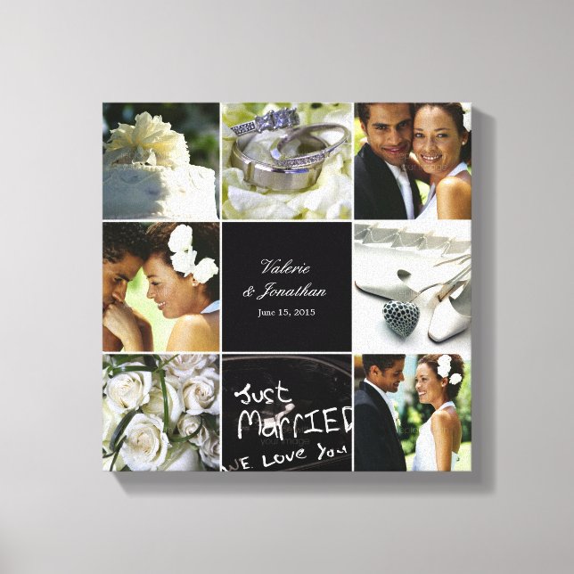 Canvas de Colagem de Casamento (Frente)
