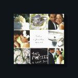 Canvas de Colagem de Casamento - Branco<br><div class="desc">Personalize esta canvas com suas fotos de casamento para criar uma arte de muro para tesourar para sempre.</div>