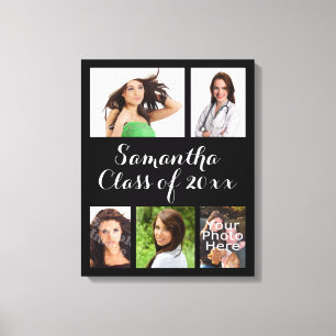 Canvas de Colagem de Fotos de Graduação Personaliz