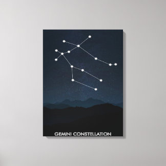 Canvas de constelação Gemini | Decoração da sala d