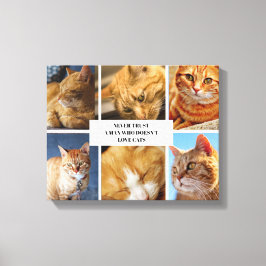 Canvas de Cotação Moderna de Cat Foto de Colagem d