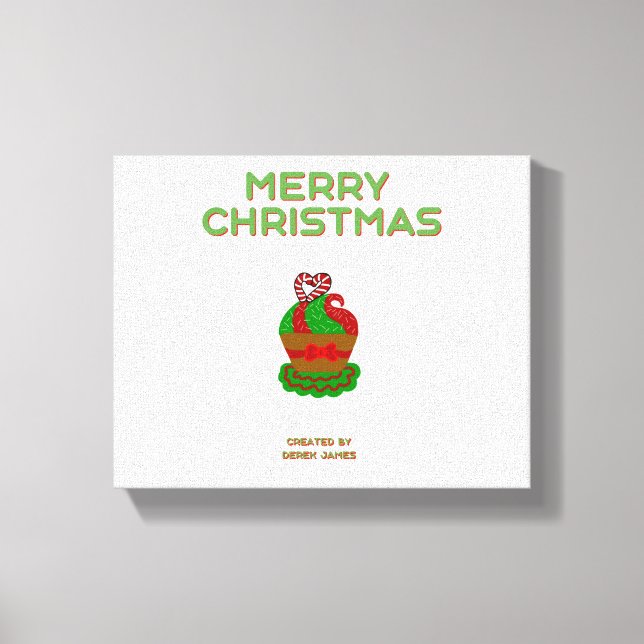 Canvas de Cupcake de Natal (Frente)