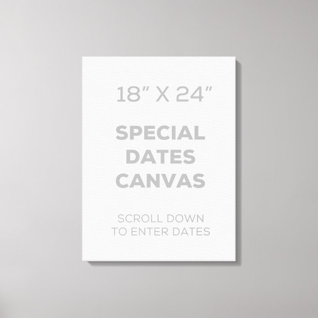 canvas de Datas Especiais de 18" x 24" (Frente)